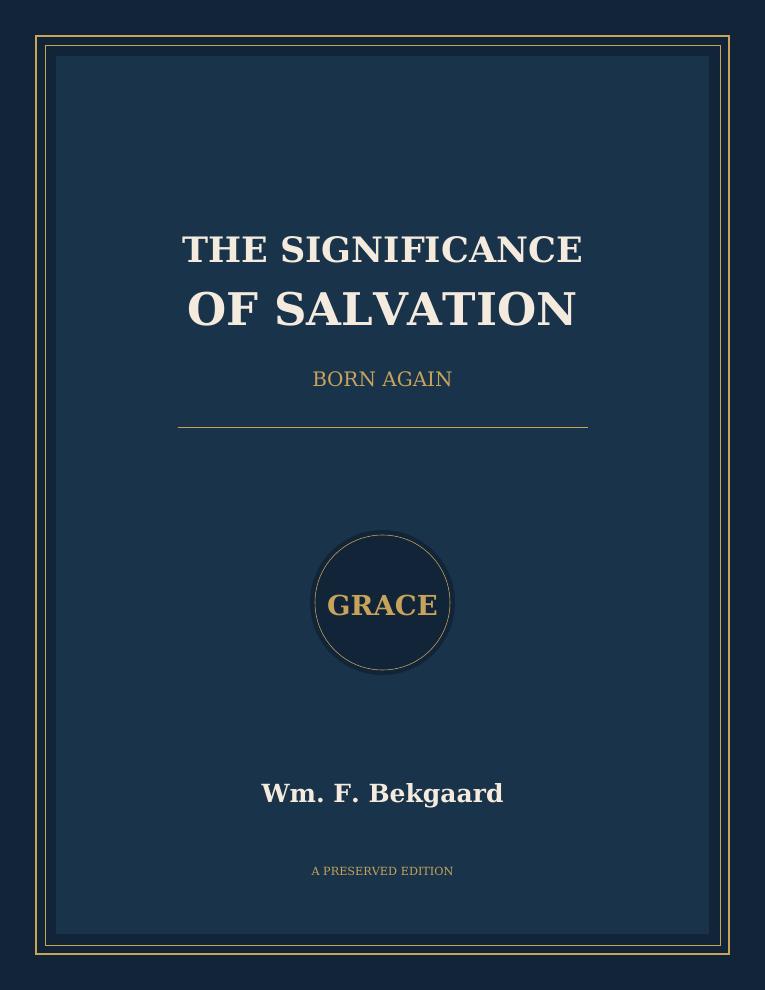 The Significance of Salvation (Born Again) cover