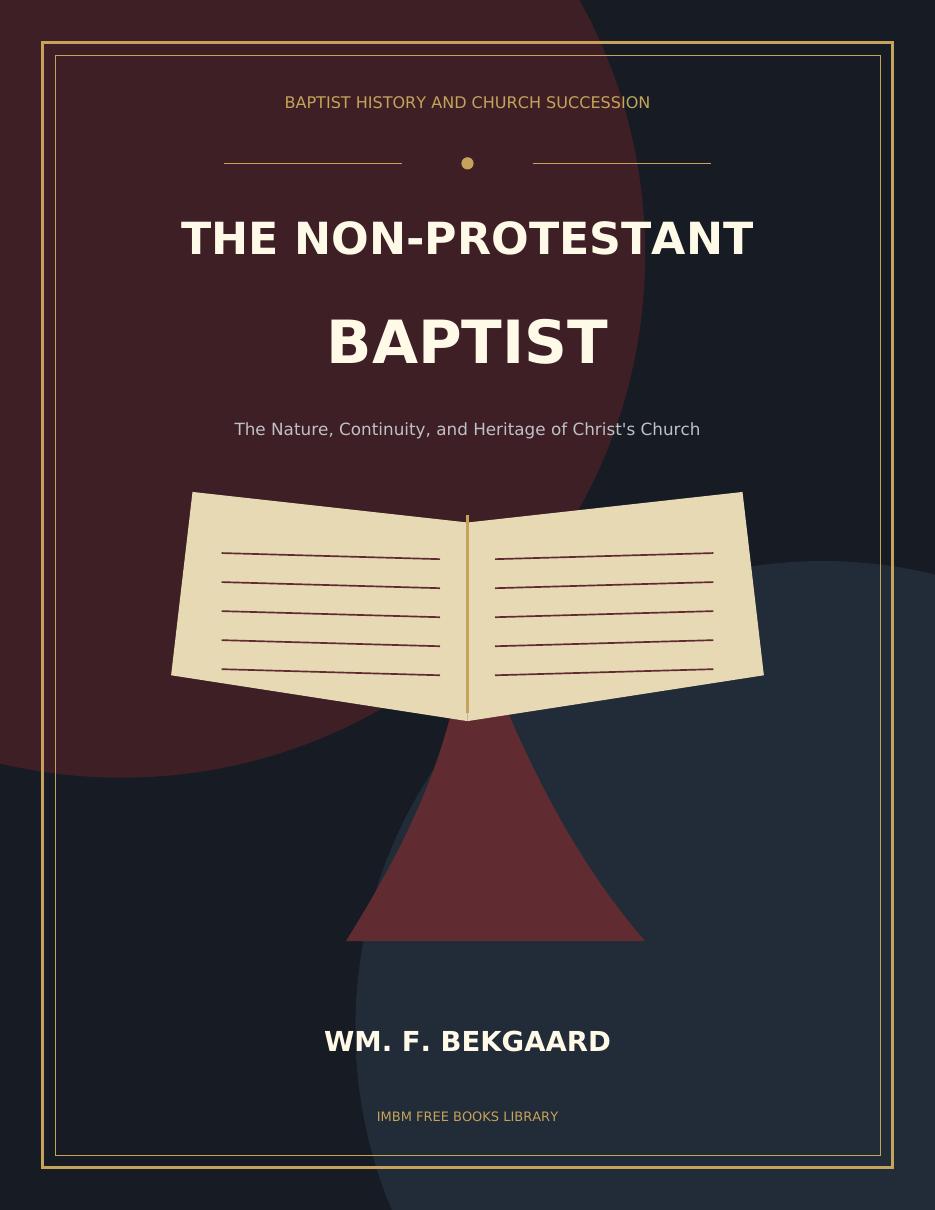 The Non-Protestant Baptist cover
